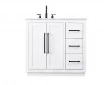 Elegant VF29036WH - 36 inch Single Bathroom Vanity in White