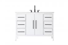 Elegant VF29348WH - 48 Inch Single Bathroom Vanity In White