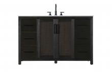 Elegant VF29554CO - 54 Inch Single Bathroom Vanity In Chocolate Oak