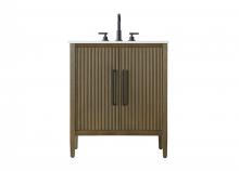 Elegant VF29630HO - 30 inch Single Bathroom Vanity in Hazel Oak