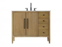 Elegant VF29642LO - 42 inch Single Bathroom Vanity in Linen Oak