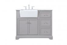 Elegant VF60242BK - 42 Inch Single Bathroom Vanity in Black