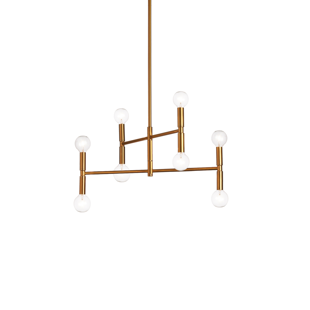 8LT Incandescent Chandelier, VB