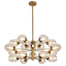 Dainolite ABI-3318C-VB-CHN - 18LT Halogen Chandelier, VB w/ Champagne Glass