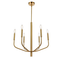 Dainolite ELN-246C-AGB - 6LT Chandelier, AGB Finish