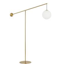 Dainolite HOL-1061F-AGB - 1 Light Incandescent Floor Lamp Aged Brass with Opal Glass