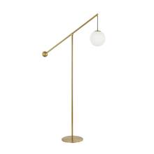 Dainolite HOL-661F-AGB - 1 Light Incandescent Floor Lamp Aged Brass with Opal Glass