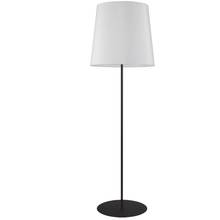 Dainolite MM681F-BK-790 - 1 Light Black Floor Lamp w/ White Drum Shade