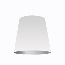 Dainolite OD-L-691 - 1 Light Tapered Drum Pendant with White on Silver Shade