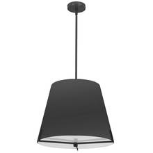 Dainolite PST-184P-MB-BK - 4 Light Incandescent Pendant Matte Black with Black Fabric shade