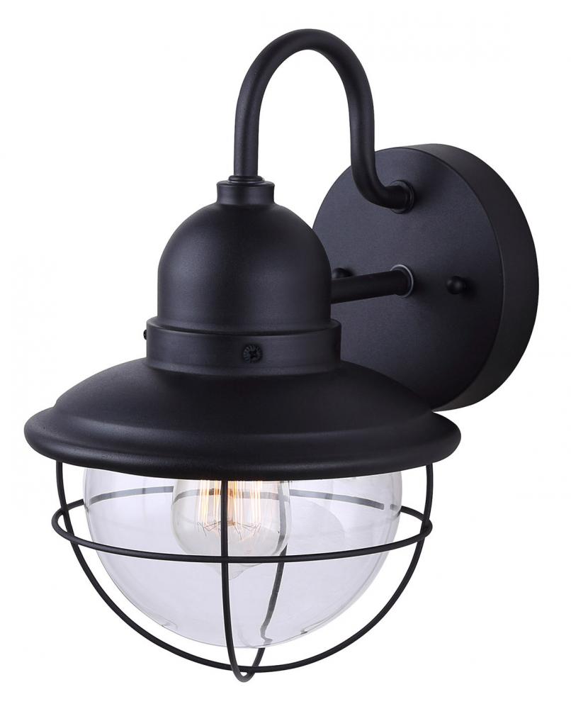 Lohan, 1 Lt Outdoor Down Light, Clear Glass, 60W Type A, 9 1/4"W x 8"H x 12 5/8"D