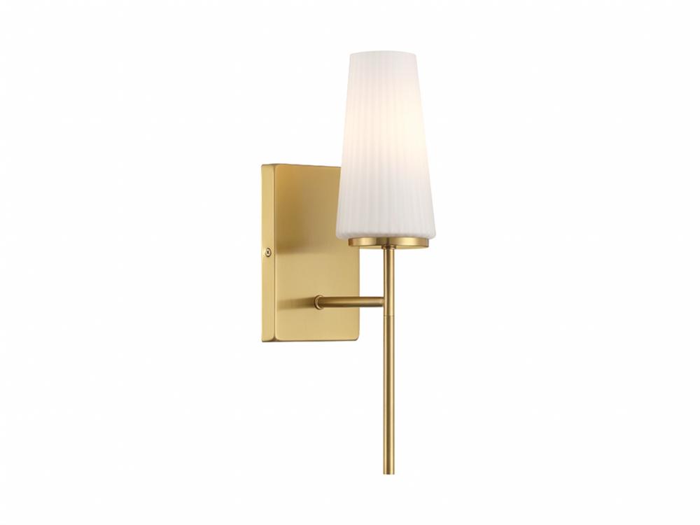 1-Light Wall Sconce in Natural Brass