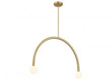 Savoy House Meridian M100132NB - 2-Light Chandelier in Natural Brass