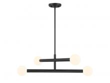 Savoy House Meridian M100133MBK - 4-Light Chandelier in Matte Black