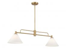 Savoy House Meridian M100136NB - 2-Light Linear Chandelier in Natural Brass