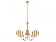 Savoy House Meridian M100142NB - 5-Light Chandelier in Natural Brass