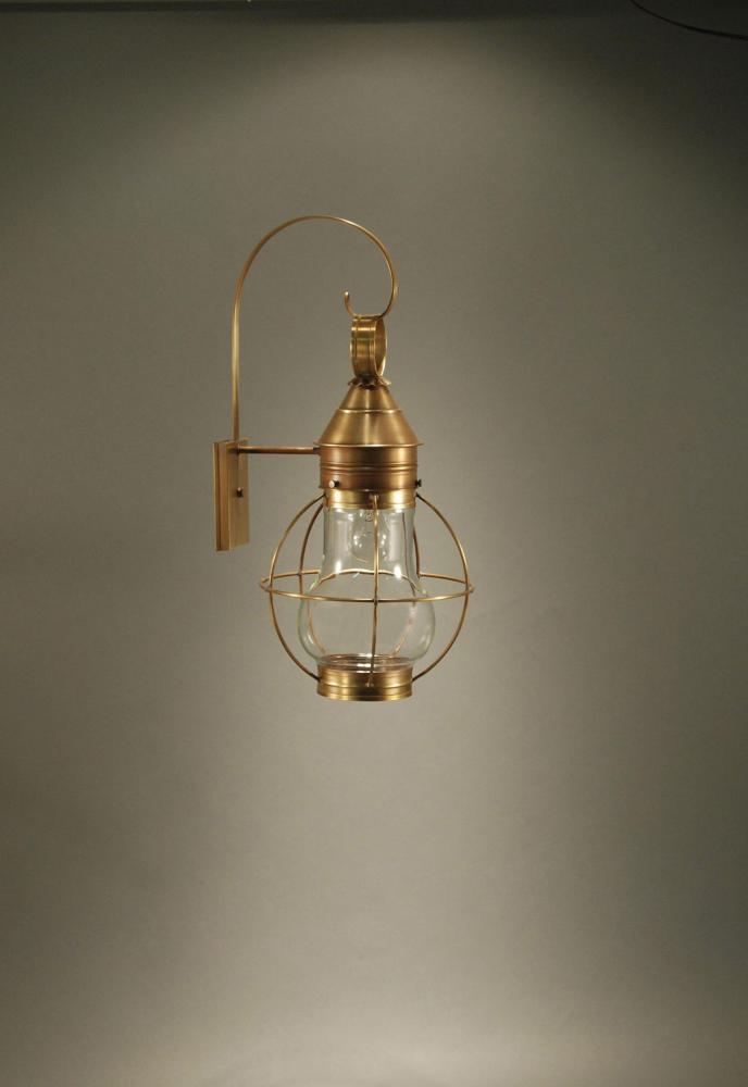 Caged Pear Wall Dark Antique Brass Medium Base Socket Optic Glass