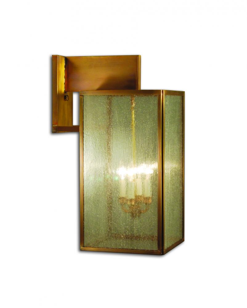 Midtown XLarge Wall Bracket Antique Copper Medium Base Socket Clear Seedy Glass