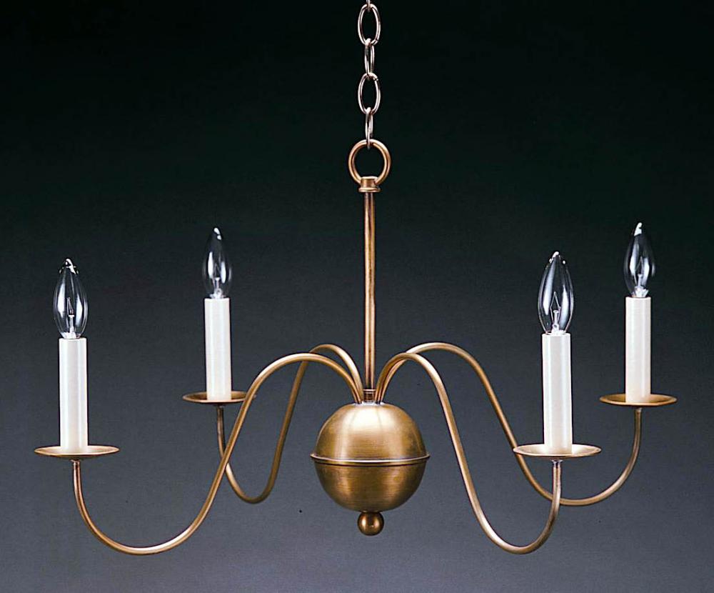 Hanging S-Arms Dark Brass 4 Candelabra Sockets