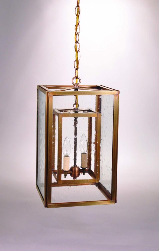 Square Hanging Inside Square Antique Copper 2 Candelabra Sockets Seedy Marine