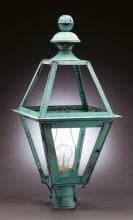 Northeast Lantern 1023-AB-CIM-CSG - Post Antique Brass Medium Base Socket With Chimney Clear Seedy Glass