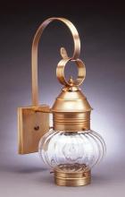 Northeast Lantern 2031-VG-MED-CSG - Onion Wall No Cage Verdi Gris Medium Base Socket Clear Seedy Glass