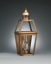 Northeast Lantern 2241-AC-CIM-SMG - Tapered Wall Antique Copper Medium Base Socket With Chimney Seedy Marine Glass