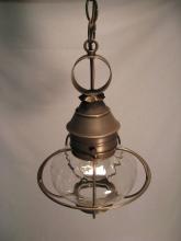 Northeast Lantern 2522-VG-MED-OPT - Caged Onion Hanging Verdi Gris Medium Base Socket Optic Glass