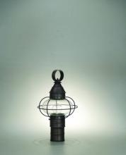 Northeast Lantern 2523-AC-MED-OPT - Caged Onion Post Antique Copper Medium Base Socket Optic Glass