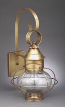 Northeast Lantern 2531-AC-MED-CSG - Caged Onion Wall Antique Copper Medium Base Socket Clear Seedy Glass