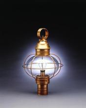 Northeast Lantern 2543-DAB-LT3-CSG - Caged Onion Post Dark Antique Brass 3 Candelabra Sockets Clear Seedy Glass