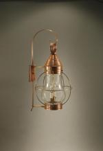 Northeast Lantern 2741-AC-MED-CSG - Caged Pear Wall Antique Copper Medium Base Socket Clear Seedy Glass