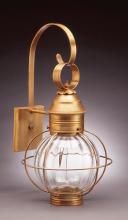 Northeast Lantern 2831-VG-MED-CSG - Caged Round Wall Verdi Gris Medium Base Socket Clear Seedy Glass