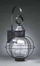 Northeast Lantern 2841-VG-MED-CSG - Caged Round Wall Verdi Gris Medium Base Socket Clear Seedy Glass