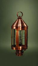 Northeast Lantern 3333-VG-LT2-CSG - Cone Top Post Verdi Gris 2 Candelabra Sockets Clear Seedy Glass