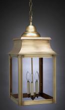 Northeast Lantern 5652-AB-LT3-SMG - Pagoda Hanging Antique Brass 3 Candelabra Sockets Seedy Marine Glass