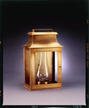 Northeast Lantern 5751-AC-LT2-SMG - Pagoda Wall Antique Copper 2 Candelabra Sockets Seedy Marine Glass