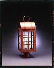 Northeast Lantern 6153-DB-CIM-CSG - Culvert Top H-Bars Post Dark Brass Medium Base Socket With Chimney Clear Seedy Glass