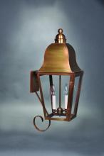 Northeast Lantern 6416-VG-LT2-CLR - Bracket Wall Fixture Bottom Scroll  Verdi Gris Finish  2 Candelabra Sockets  Clear Glass