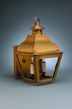 Northeast Lantern 7611-DAB-LT2-CSG - Curved Top Wall Dark Antique Brass 2 Candelabra Sockets Clear Seedy Glass