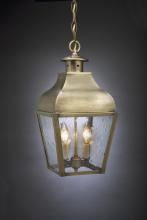 Northeast Lantern 7632-VG-LT2-SMG - Curved Top Hanging Verdi Gris 2 Candelabra Sockets Seedy Marine Glass