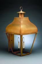 Northeast Lantern 7651-AC-CIM-CSG - Curved Top Wall Antique Copper Medium Base Socket With Chimney Clear Seedy Glass