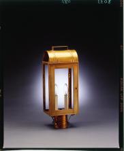 Northeast Lantern 8033-AC-LT2-SMG - Culvert Top Post Antique Copper 2 Candelabra Sockets Seedy Marine Glass