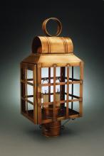 Northeast Lantern 8133-DAB-LT2-SMG - Culvert Top H-Bars Post Dark Antique Brass 2 Candelabra Sockets Seedy Marine Glass