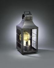 Northeast Lantern 9231-VG-CIM-SMG - Culvert Top H-Rod Wall Verdi Gris Medium Base Socket With Chimney Seedy Marine Glass