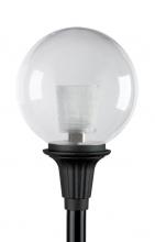 Wave Lighting C2024T-BK - PARK PLACE, STYLE "B"  BLACK, CLEAR GLOBE 18", SOCKET ONLY