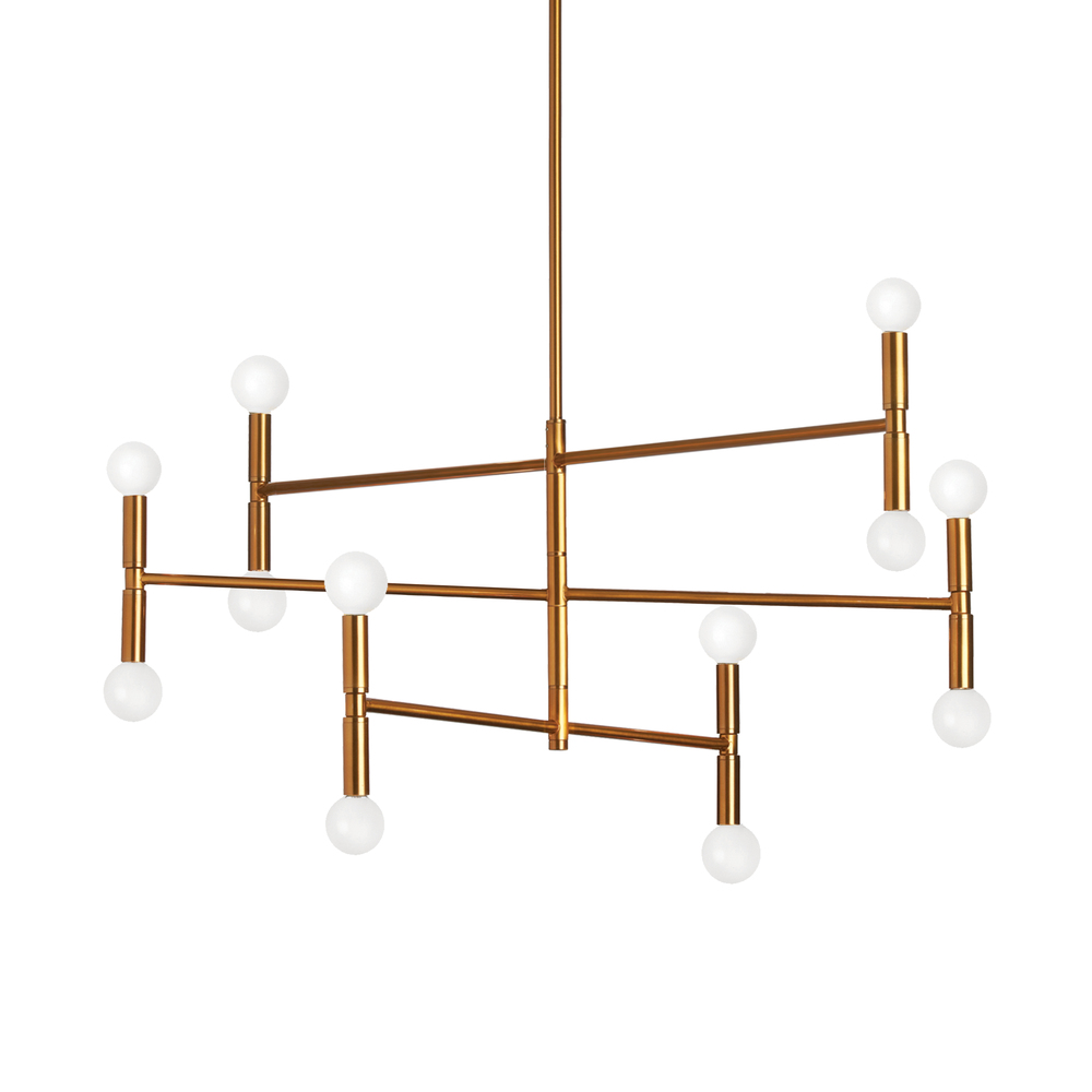 12LT Chandelier, Vintage Bronze Finish