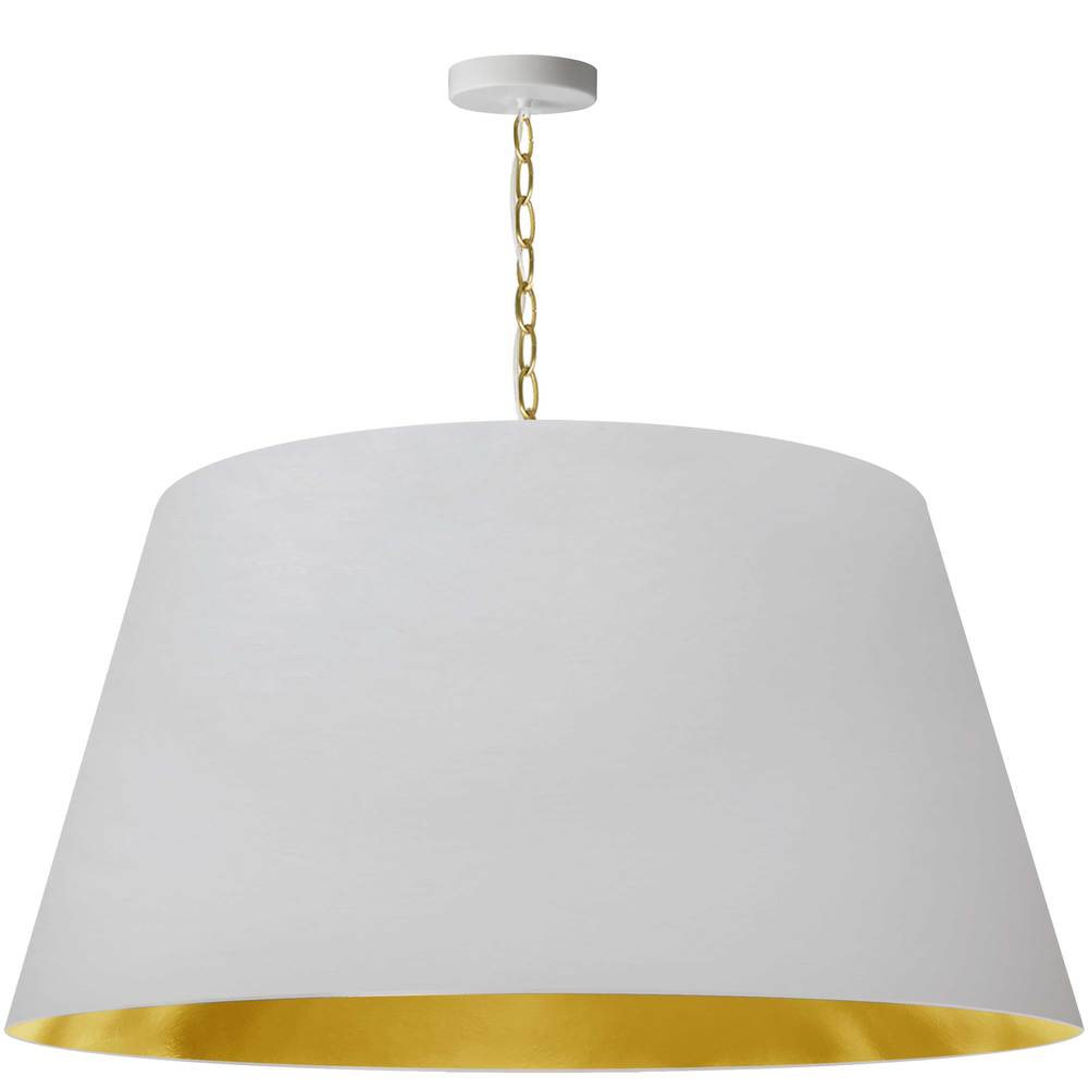 1LT Brynn X-Large Pendant, WHT/GLD Shade, AGB