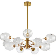 Dainolite ABI-3312P-VB-SP-CLR - 12LT Chandelier, VB with Clear Glass