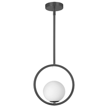 Dainolite ADR-101P-MB - 1LT Halogen Pendant Matte Black w/ WH Opal Glass